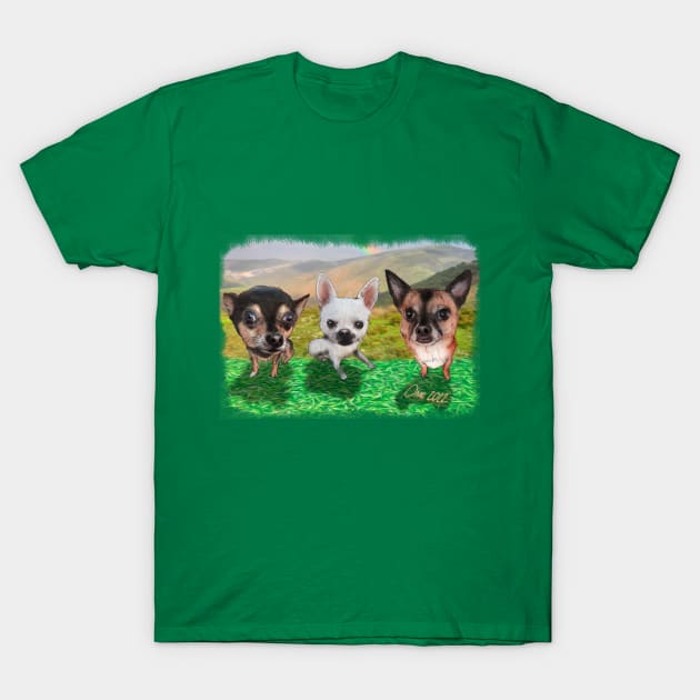 3 new little doggies T-Shirt by Henry Drae